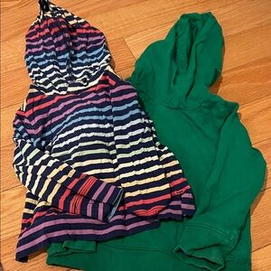 Bundle Striped and Green Hoodies